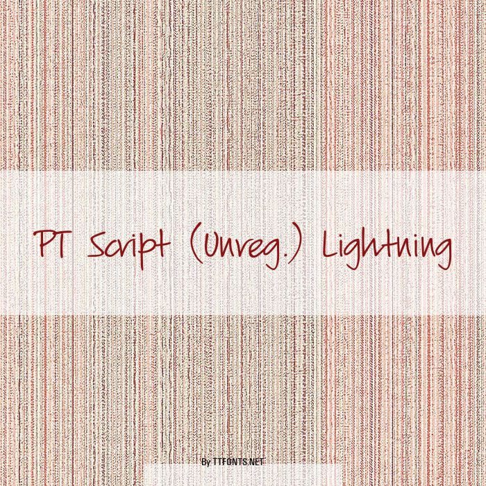 PT Script (Unreg.) Lightning example